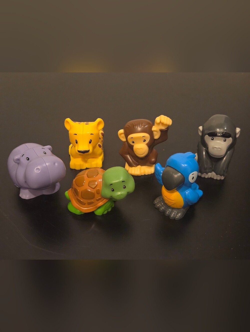 Little People Zoo Animals - Hippo Turtle Monkey Gorilla Parrot Leopard